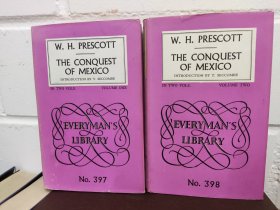 【人人丛书】布面精装/书衣/雷斯科特《墨西哥征服史》上下册 W.H. PRESCOTT: THE CONQUEST OF MEXICO. EVERYMAN'S LEBRARY