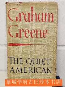 【包邮】布面精装/书衣/格林《文静的美国人》Graham Greene: The Quiet American Graham Green. First Continental edition