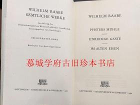 【包邮】威廉·拉贝《不安的来客》等 WILHELM RAABE: PFISTERS MÜHLE - UNRUHIGER GÄSTE - IM ALTEN EISEN.. SÄMTLICHE WERKE BAND 16