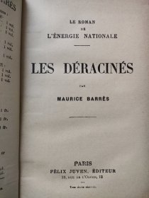 MAURICE BARRES: LES DERACINES