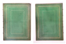【英国著名装帧坊MORREL全皮精装】大象对开本（61.5 x 47厘米）书封 cmSigned leather binding from Morrel for the book John Raphael Smith, Extra Plates: - MEISTEREINBAND von Morrel um 1900 Prachtvoller LEDER HANDEINBAND