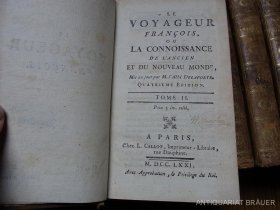 【皮装】1772年版《法国新旧世界旅游、探险丛书》42册（全），含地图册 (Porte, Joseph de la): Le voyageur François, ou la connoissance de l'ancien et du nouveau monde