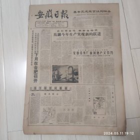 安徽日报1965年12月23日共四版生日报 配高档礼盒