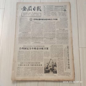 安徽日报1965年11 4共四版生日报 配高档礼盒