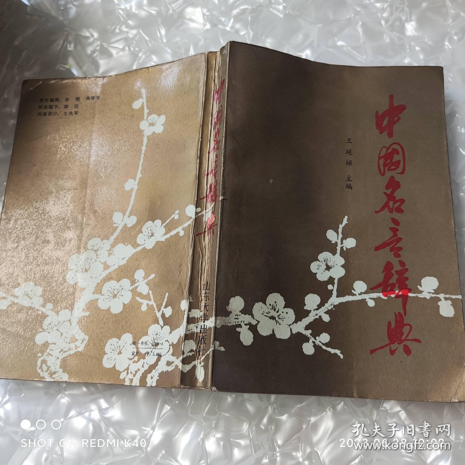 中国名言辞典 八十年代 王延梯著 山东大学出版社