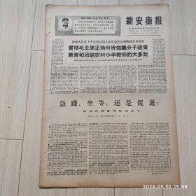 原版报纸新安徽报1969 2 3共四版生日报 配高档礼盒