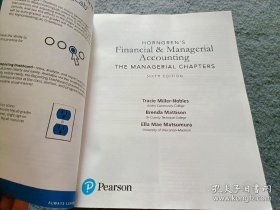 HORNGREN'S Financial & Managerial Accounting THE MANAGERIAL CHAPTERS SIXTH EDITION