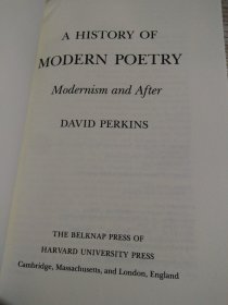 A History of Modern Poetry, Volume II：Modernism and After