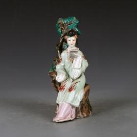 景德镇567老厂货瓷器/60年代精品美女雕塑  古董古玩收藏