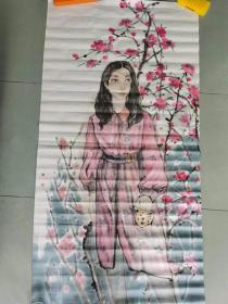 【保真】中央美院硕士 优秀青年艺术家 美女画家 刘帅 四尺整张人物5