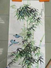 【保真 特惠】中国工笔画学会会员 学院派画家 洪梦云 四尺整张工笔花鸟1