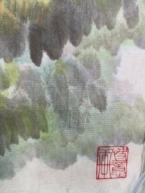 【展览作品 保真精品】中国国家画院卢禹舜工作室画家  清华大学美术学院理论创作与研修助理导师 胡诗云 四尺三开 写生山水