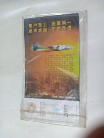 明信片 航空报国 集团文化金卡 中国航空工业第一集团公司 2001辽（BK）-0214六张全