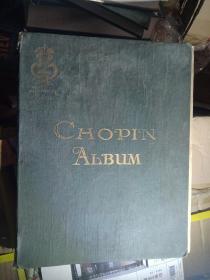 外文原版书《CHOPIN-ALBUM》精装 书的内页写有1929年的签语！！！内页都是五线谱