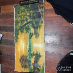 老油画 大幅山水风景油画  保手绘