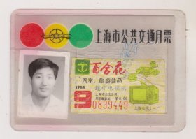 88年上海公交广告月票