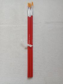 《红杆平头5号油画笔（661型）》1990-2000年代左右（上海油画笔厂出品，Oil paints）5支合售