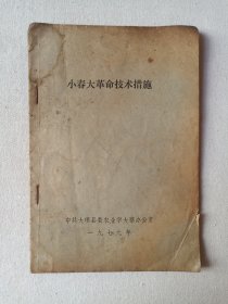 《小春大革命技术措施》1979年（中共大理县委农业学大寨办公室编）
