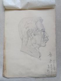 《高虹、李若平：人物速写·素描（散页带封膜作品）》铅笔写生·绘画1975年11月20日至1976年5月7日左右一批存17幅画合售（详情见内页）