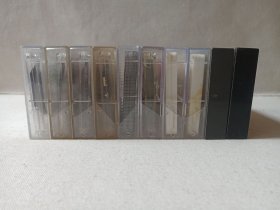 《华语流行歌曲、乐坛雄风（爱那么重、阳光照耀我的破衣裳）、（吻别、老鼠爱大米）、台湾最新白金唱片精选（神秘耶利亚）、中港台大潮流（天不刮风天不下雨天上有太阳、三国演义片尾曲）、陈星（望故乡）、60首港台精英点将录（第四集）、百听不厌四十首联唱（三）、影视歌曲精选（万里长城永不倒、少林少林）、（美猴王之歌、铃儿响叮当）》磁带、歌带、声带、音带、专辑、卡带1盘1盒装1980-2000年代一批10盒合售