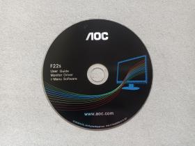 《AOC：F22S（冠捷电脑显示器21.5英寸）》CD-ROM软件安装·驱动程序·电脑应用光碟、光盘、专辑、影碟1碟片1袋装2009年（AOC公司出品）