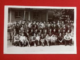 专题事件照片第58--大理洱源《邓川粮管所全体职工合影，一九八五年》黑白大幅老照片、老相片、老像片 、老资料