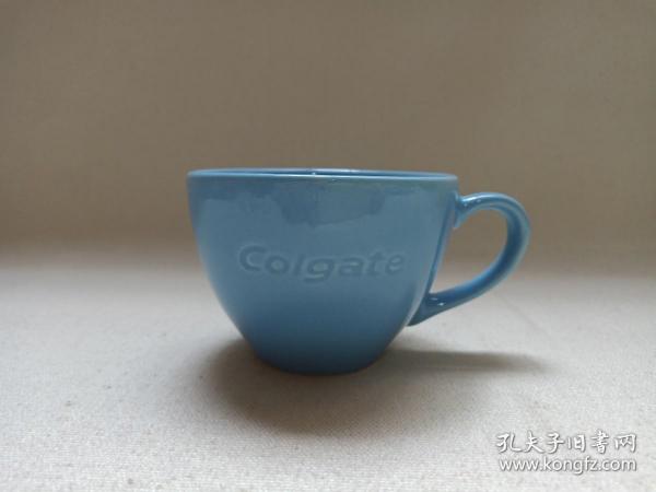 《(Colgate-高露洁)蓝釉卧足环柄小瓷茶杯·瓷咖啡杯》瓷水杯2000-2010年代