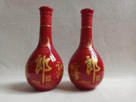 《红花郎酒（天宝10年洞藏）--酱香型白酒》酒瓶·空瓶·瓷瓶·外包装瓶2019年11月8日（四川省古蔺郎酒厂有限公司出品，原零售价479元/瓶）