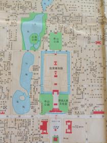 《北京市城区街道图》1982年6月1版1印(彩色地图、交通行政图、旅游导游图,北京市测绘处绘制,北京旅游出版社)