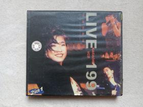 《林忆莲：LIVE 1991（忆莲意乱情迷）SANDY LAM IN CONCERT》24K金彩碟·音乐歌曲·VCD·影视光碟、光盘、专辑、歌碟、影碟、唱片2碟片1盒装1998年