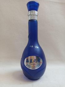 《海蓝之星酒--浓香型香型白酒》酒瓶·空瓶·玻璃瓶·外包装瓶约2000-2010年代（宿迁市洋河镇老作坊酿酒厂出品）