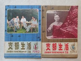 云南《支部生活》期刊/月刊1982年4/6月20日出版第4/6期总第105/107期（中共云南省委宣传部“支部生活”编辑室编辑出版）二册合售