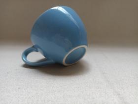 《(Colgate-高露洁)蓝釉卧足环柄小瓷茶杯·瓷咖啡杯》瓷水杯2000-2010年代