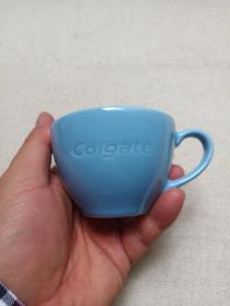 《(Colgate-高露洁)蓝釉卧足环柄小瓷茶杯·瓷咖啡杯》瓷水杯2000-2010年代