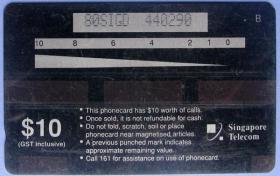 新加坡英文世界名画10美元（新加坡电信）--早期外国电话卡甩卖--实拍--保真--罕见