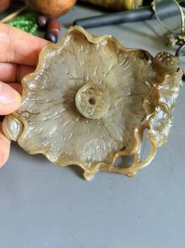 荷莲老香扦[寿山石牛角冻,纯天然老货手工保真]