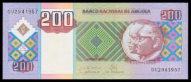 外国纸币 安哥拉200宽扎(2011年版) 世界钱币