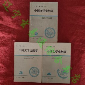 中国文学史纲要（二 三 四册）》北京大学中国语言文学系 中国古典文学教研组 合编 旧书85品