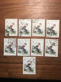 T79益鸟（5-1）8分（无薄裂随机发货）邮票信销JT老旧邮票