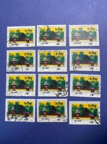 T55西双版纳（6-2）4分（无薄裂随机发货）邮票信销JT老旧邮票