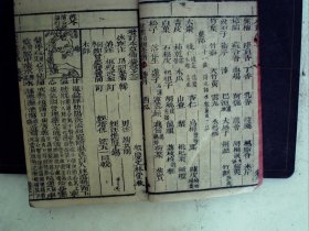 A1155，清插图精刻本医学古籍：增订本草备要，线装2册合订1厚册卷3-4，刻印精良，大量木刻版画，