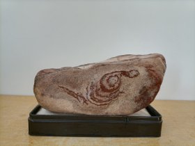 新进卫河珍品玫瑰石原石5322“蜗牛、贪蛇忘尾（尾断了）”（一石两看，画面精美，石型端正，自然天成）