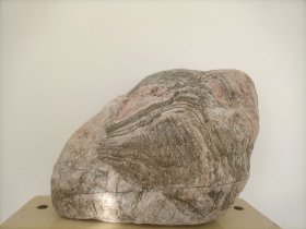 新进卫河原石5977“春暖太行”（峰岭壁崖，雄伟壮观，色彩柔和，石底平坦）