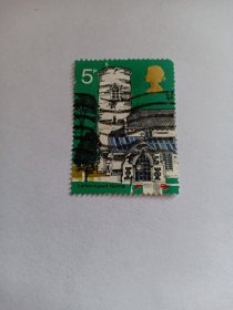 英国邮票 5p 1972年老乡村教堂 圣安德鲁斯, 莱瑟灵塞特