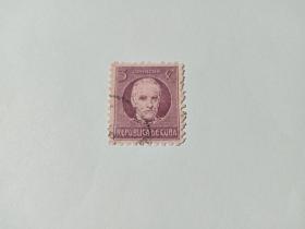 古巴邮票 3C 古巴政治家 古巴著名人物 JOSE DE LA LUZ  1917年发行