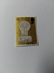 英国邮票 9d 1969年威尔士亲王授权仪式 威尔士的卡那封城堡 马格姆修道院