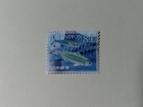 日本邮票 84円 2021年海洋生物第5集 鱼 带有“SEA”防伪字母 鱼类邮票