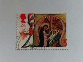 英国邮票 24P 1991年圣诞邮票