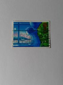 英国邮票 18P 1987年圣诞邮票 圣诞树 窗外的世界