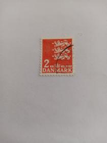 丹麦邮票 丹麦国徽邮票 2Kr 1946-1947年发行